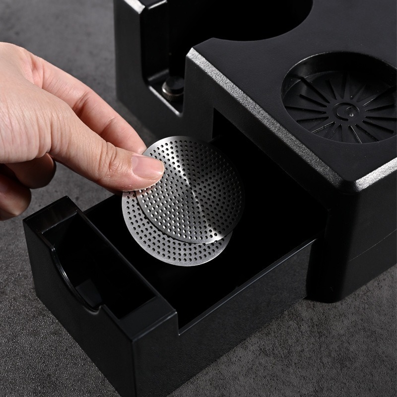 Espresso Tamper Station - Estación de Apisonado de Café Negra