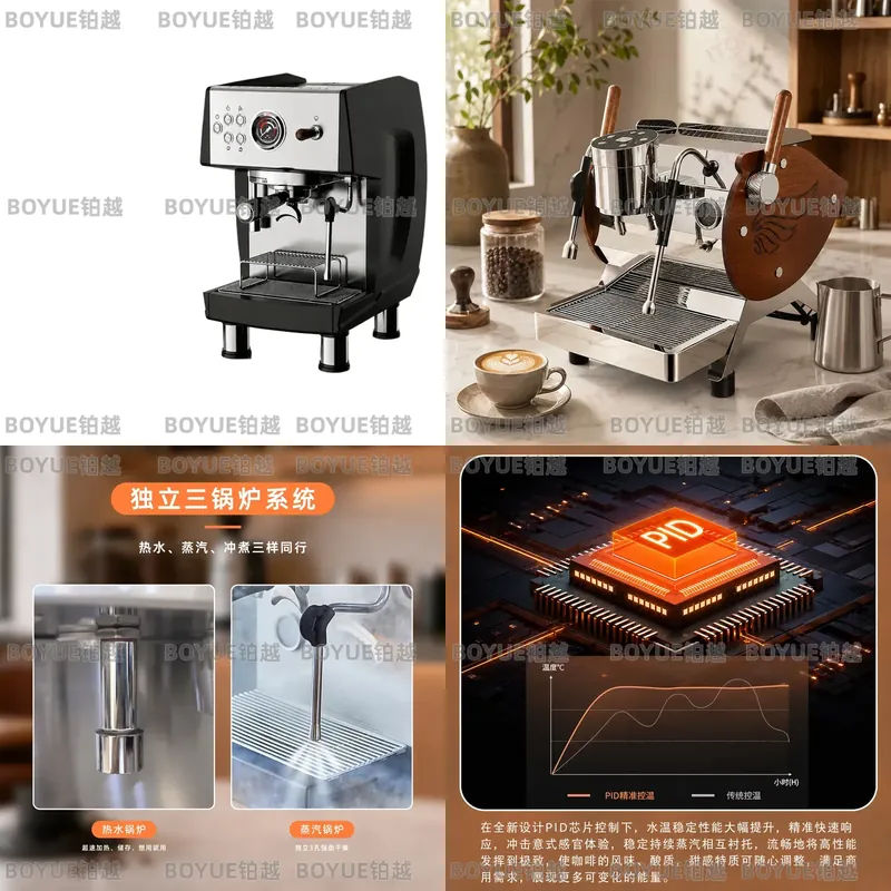 Semi Automatic Espresso Machine Pid - Máquina de Espresso Semiautomática Comercial Italiana