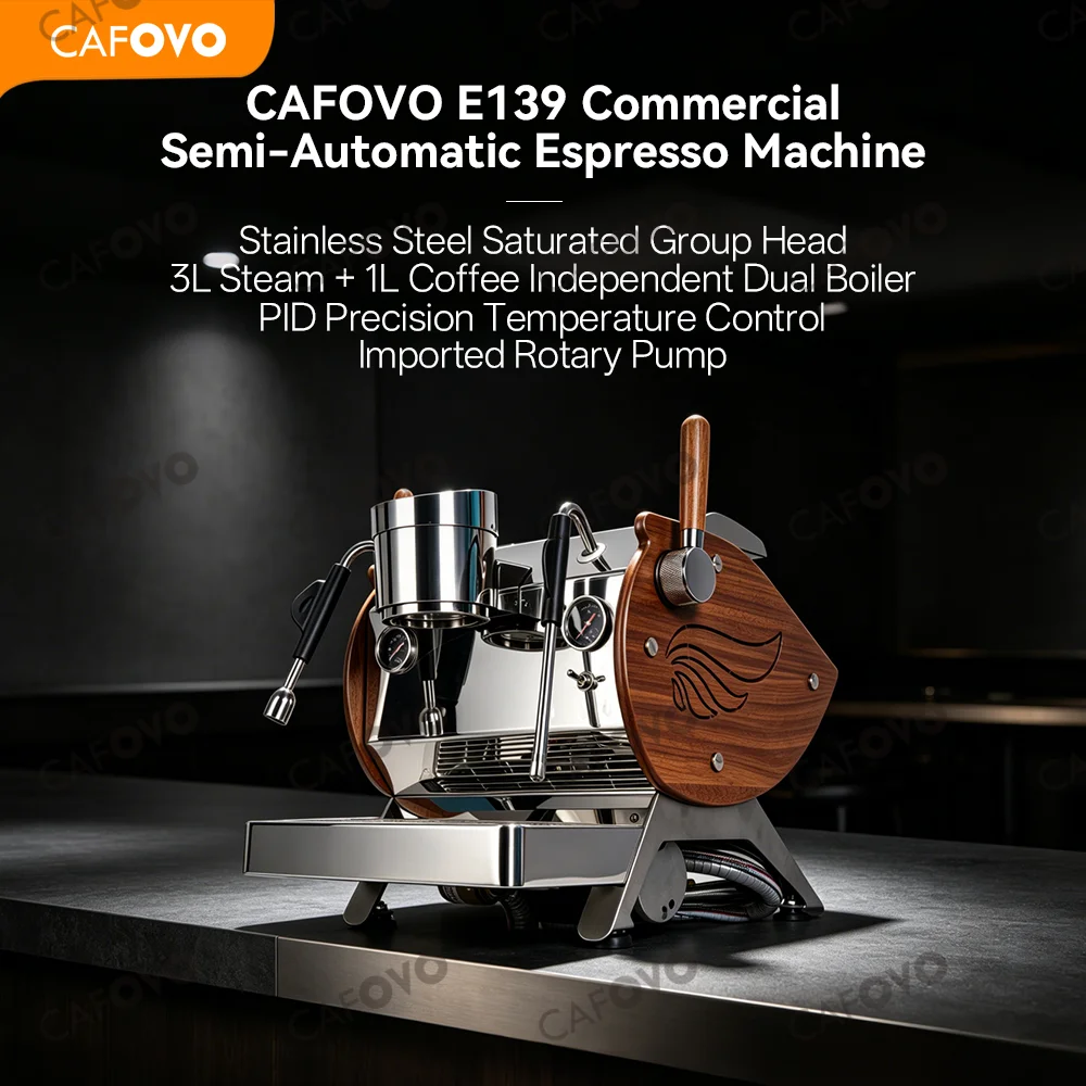 Espresso Machine Flow Control - CAFOVO E139 Máquina de Espresso Comercial