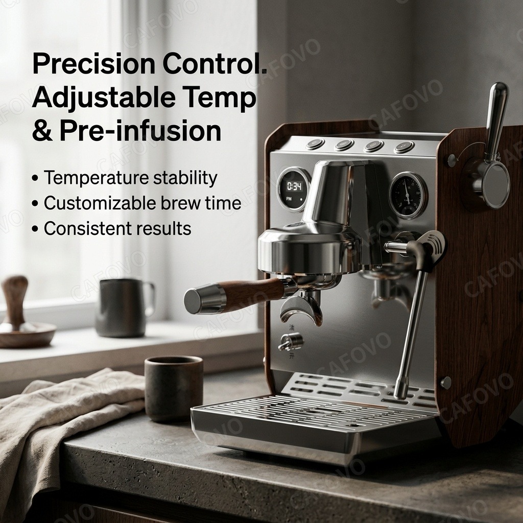 CAFOVO E109: máquina de café e - Espresso Machine Dual Boiler reseña y precio