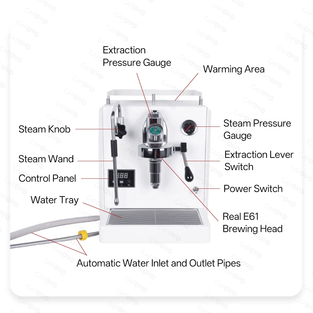 CAFOVO E133 Real E61 Máquina d - Semi Automatic Espresso Machine Pid reseña y precio