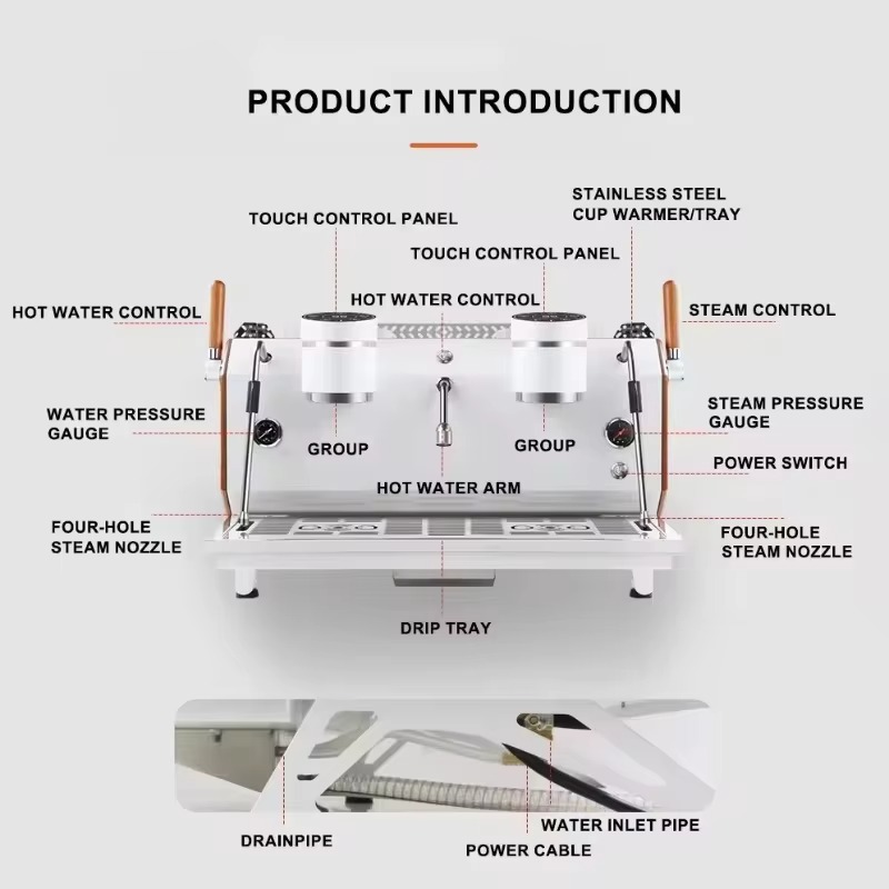 Máquina de Espresso Automática - Commercial Espresso Machine 2 Group reseña y precio
