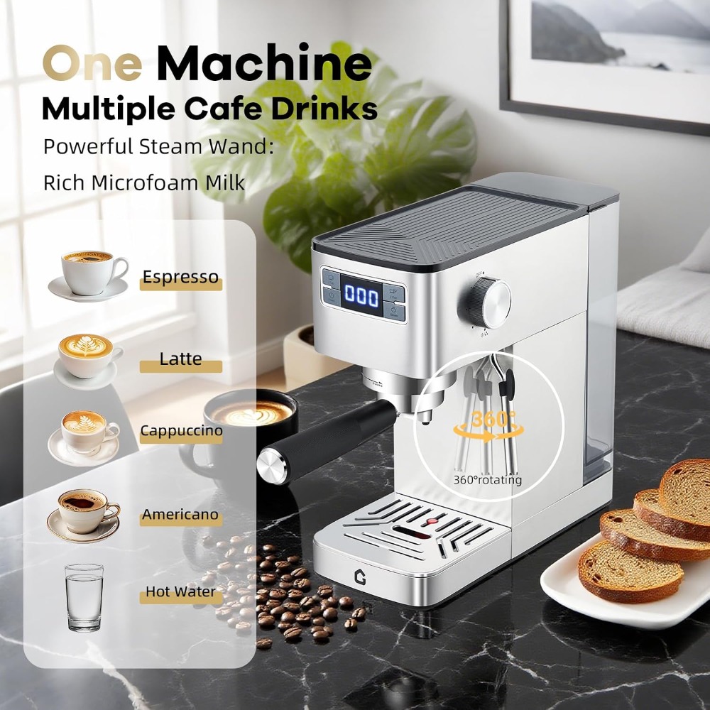 Cafetera espresso compacta Gar - Espresso Machine Dual Boiler reseña y precio