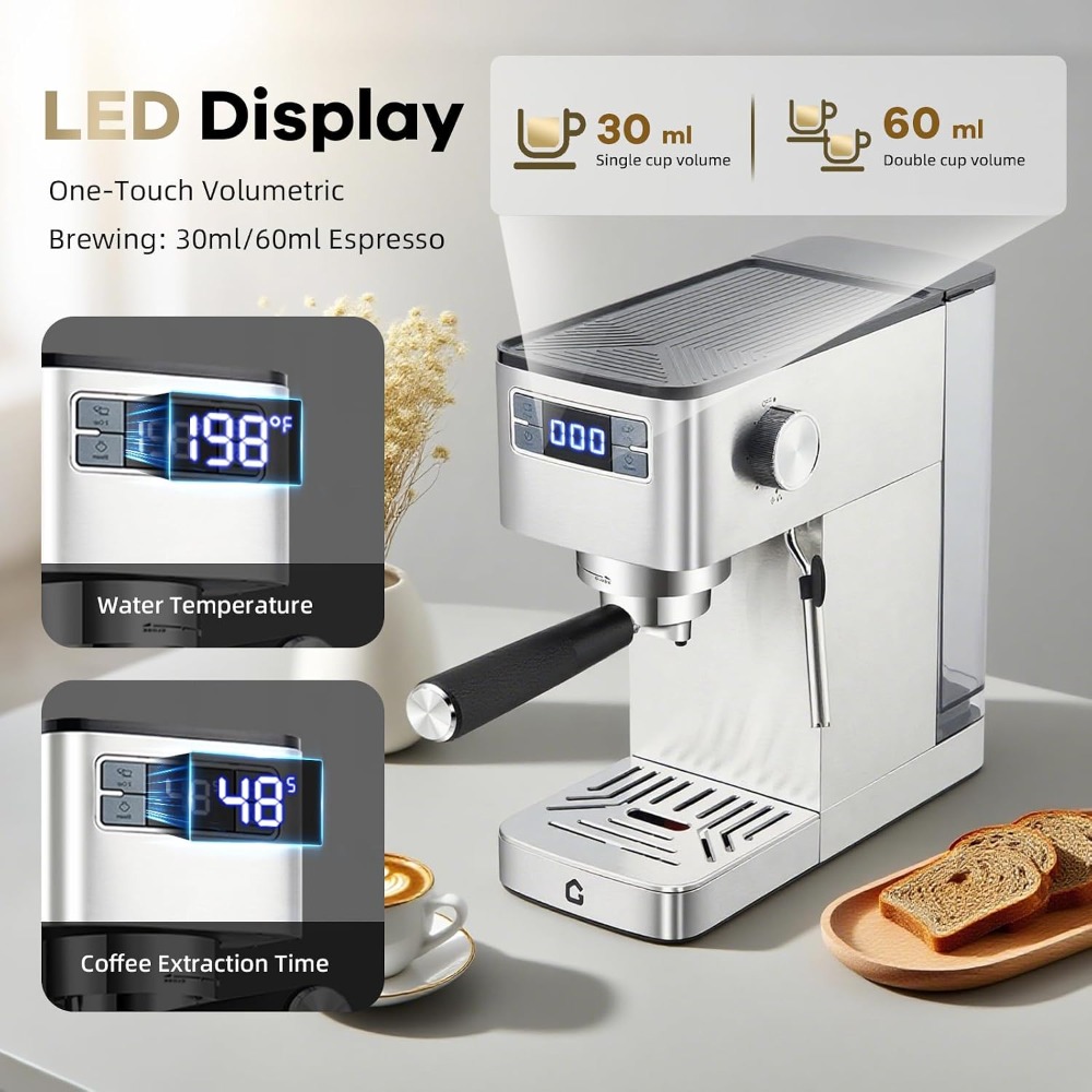 Cafetera espresso compacta Gar - Espresso Machine Dual Boiler reseña y precio