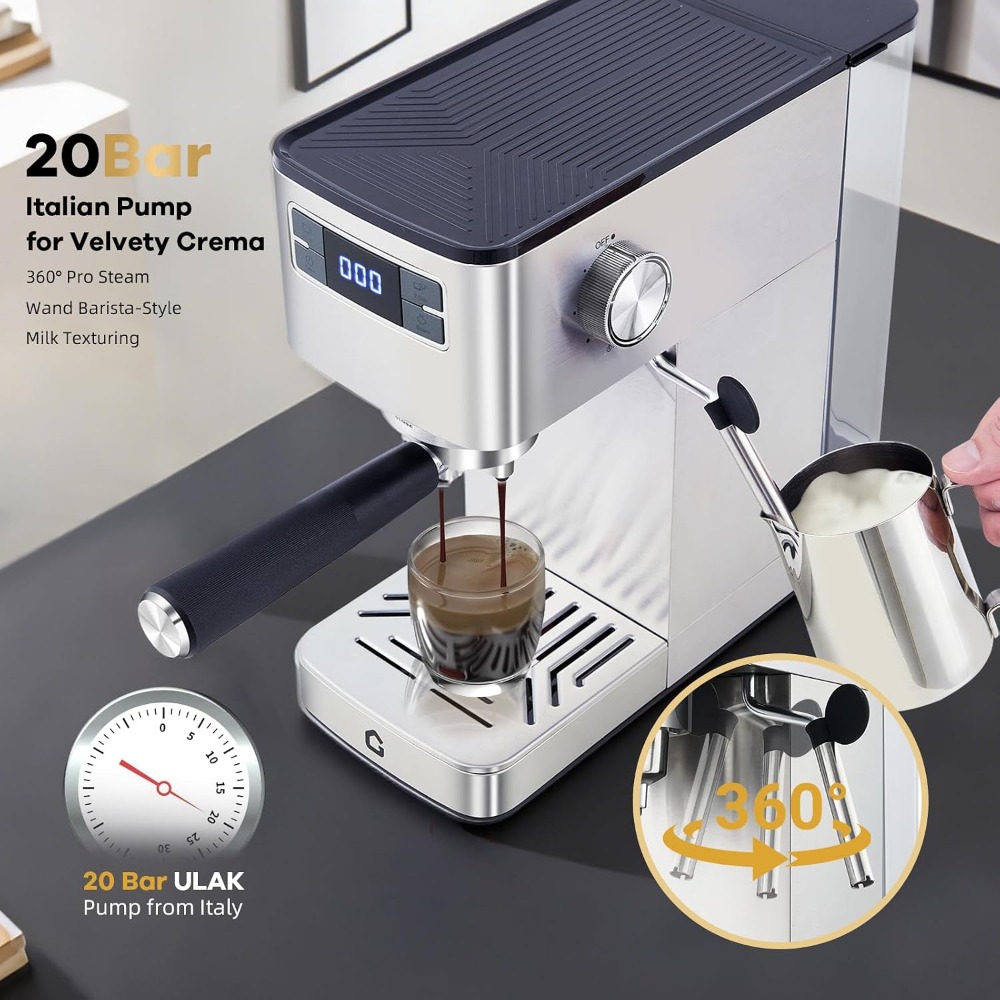 Cafetera espresso compacta Gar - Espresso Machine Dual Boiler reseña y precio