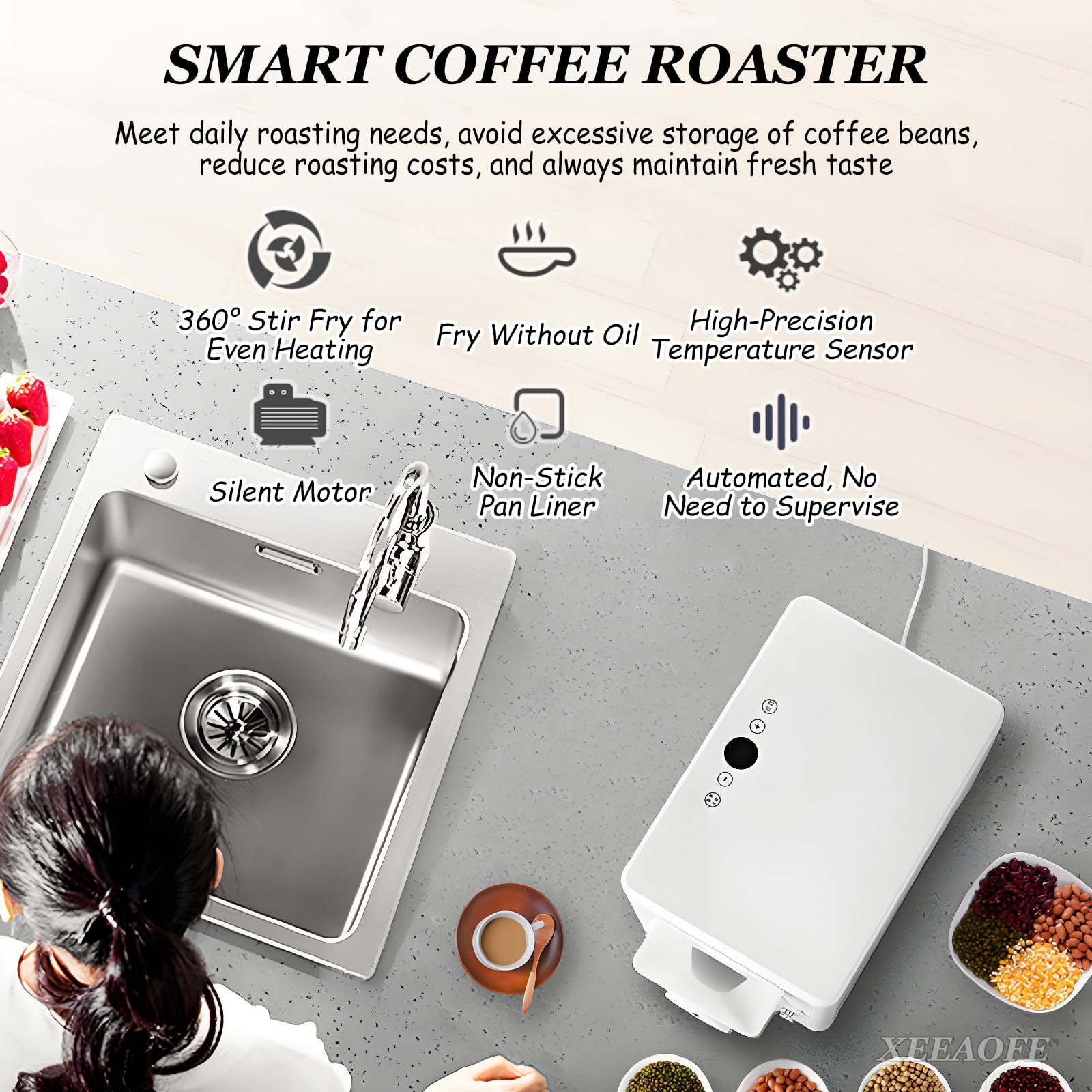 Máquina eléctrica para tostar  - Coffee Roaster Machine 1Kg reseña y precio
