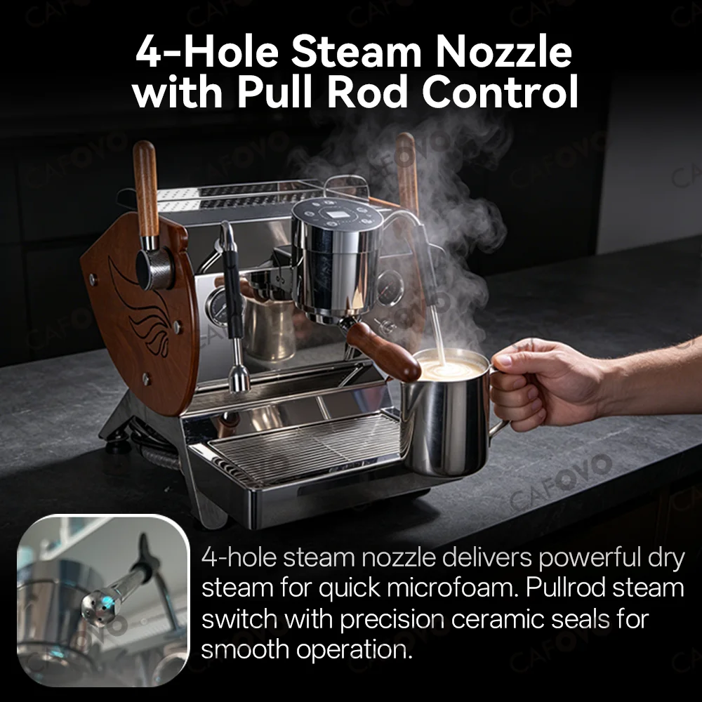 CAFOVO E139 Máquina de Espress - Espresso Machine Flow Control reseña y precio