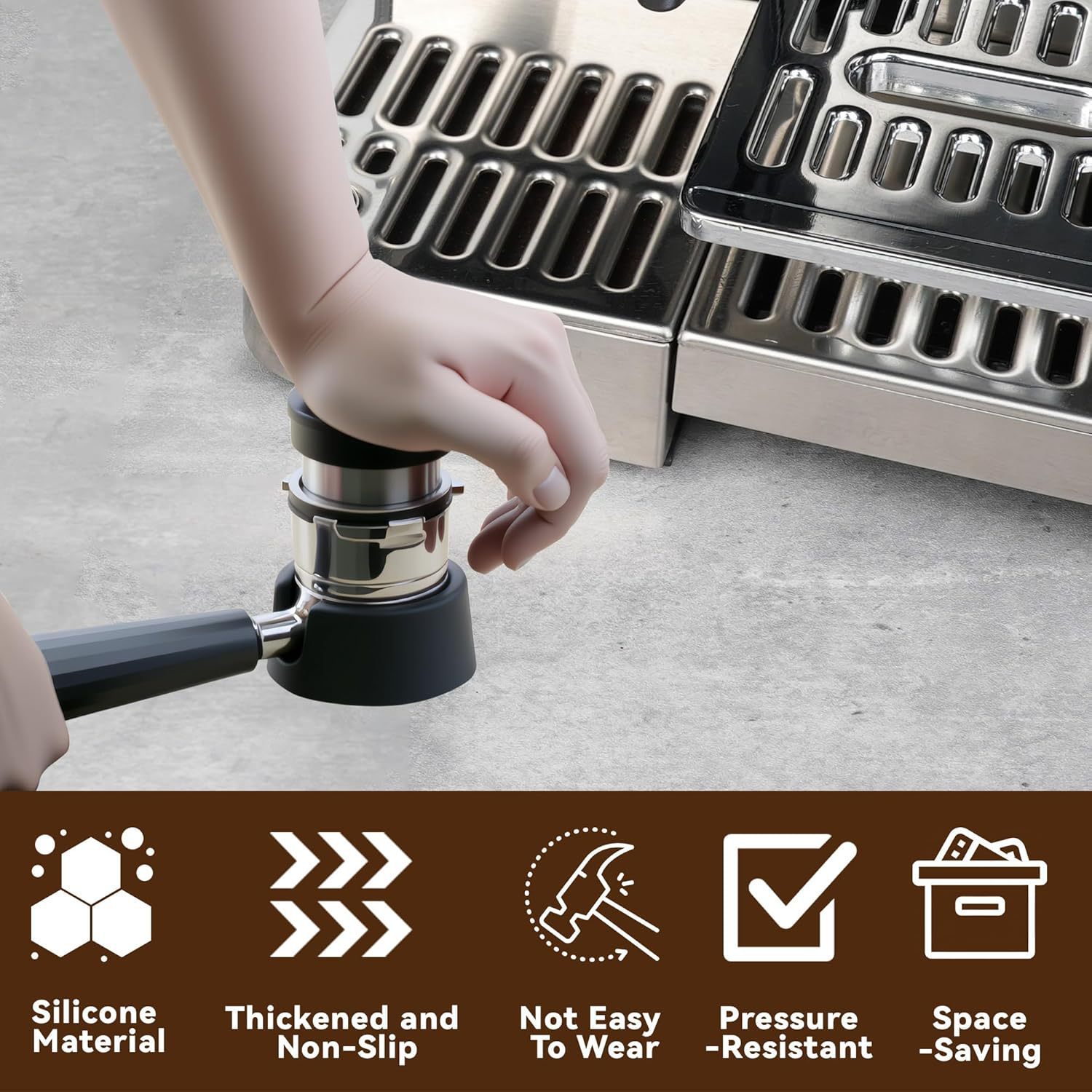 Soporte de silicona para porta - Espresso Tamper Station reseña y precio