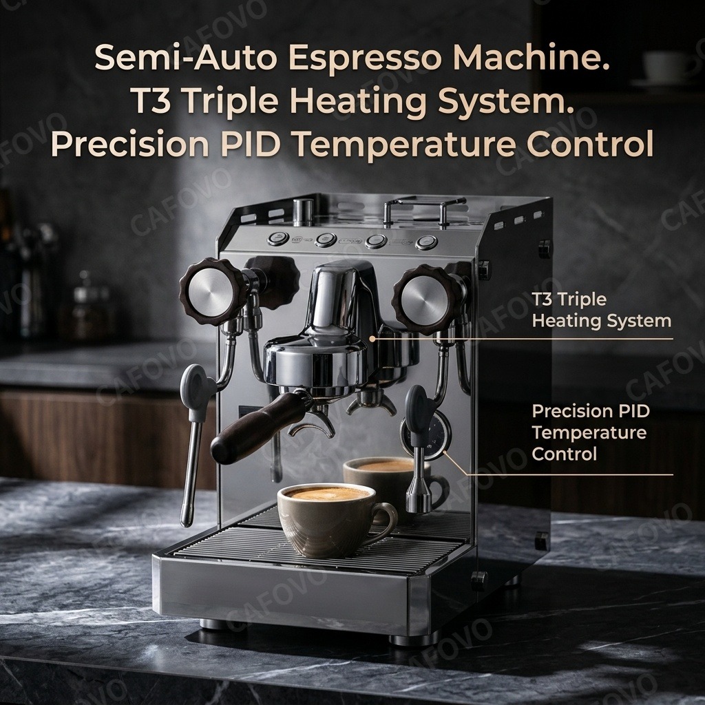 CAFOVO E118: máquina de café e - Semi Automatic Espresso Machine Pid reseña y precio
