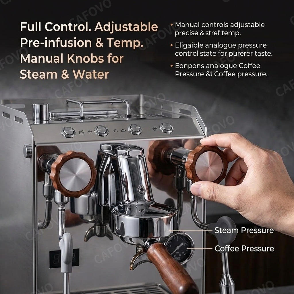 CAFOVO E118: máquina de café e - Semi Automatic Espresso Machine Pid reseña y precio
