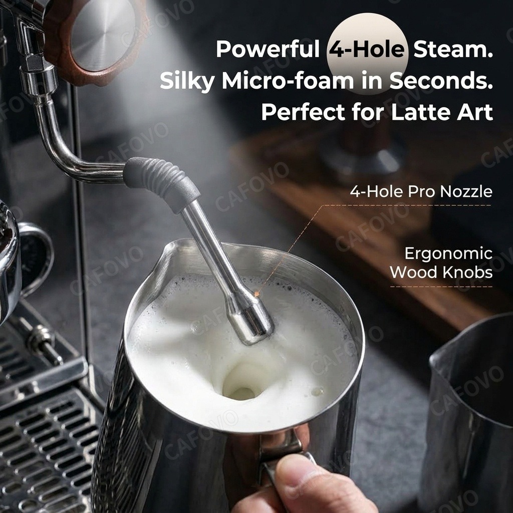 CAFOVO E118: máquina de café e - Semi Automatic Espresso Machine Pid reseña y precio