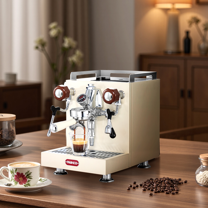 Cafetera MDK blanca de doble c - Espresso Machine Dual Boiler reseña y precio