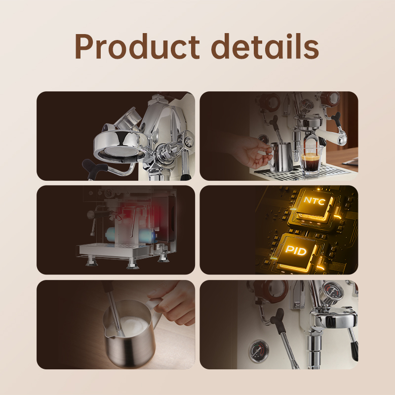 Cafetera MDK blanca de doble c - Espresso Machine Dual Boiler reseña y precio