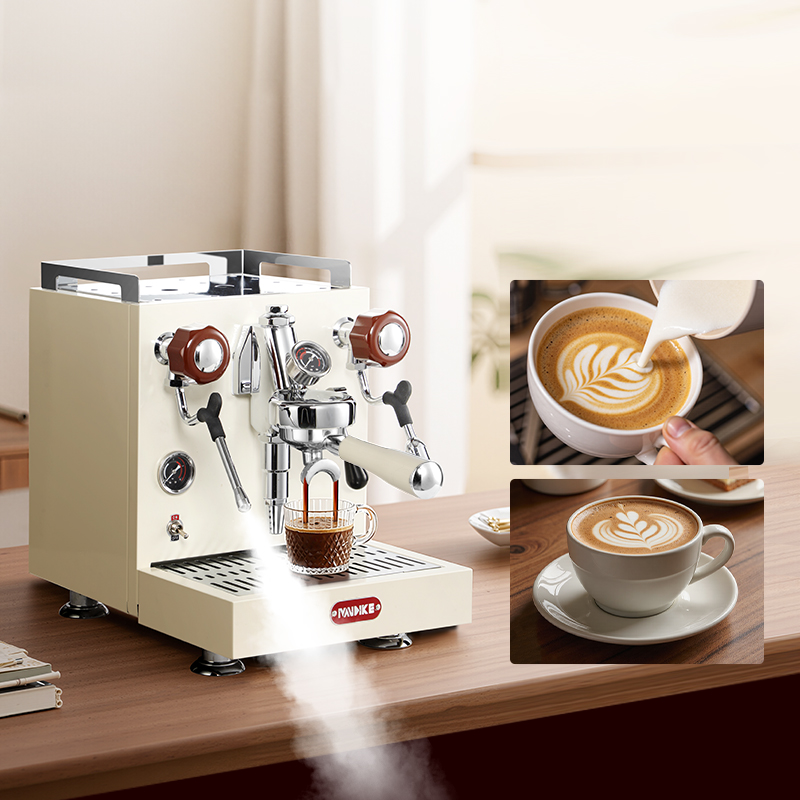 Cafetera MDK blanca de doble c - Espresso Machine Dual Boiler reseña y precio