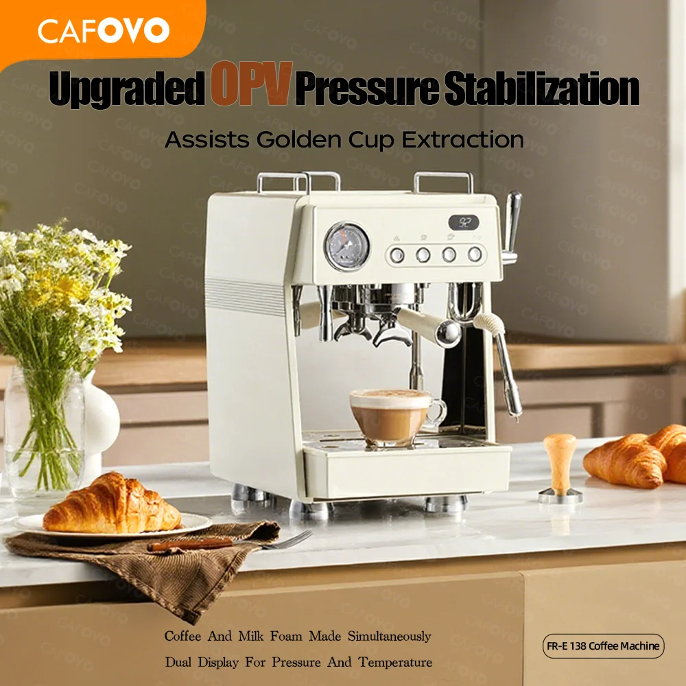 CAFOVO E138 Máquina de Espress - Semi Automatic Espresso Machine Pid reseña y precio