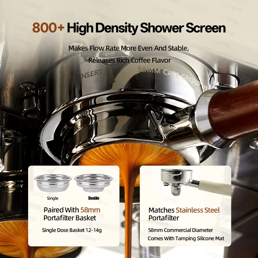 CAFOVO E138 Máquina de Espress - Semi Automatic Espresso Machine Pid reseña y precio