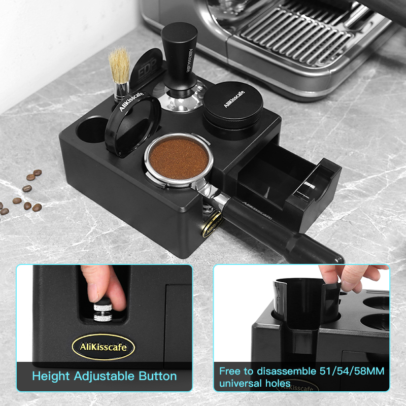 Alikisscafe-estación de compac - Espresso Tamper Station reseña y precio