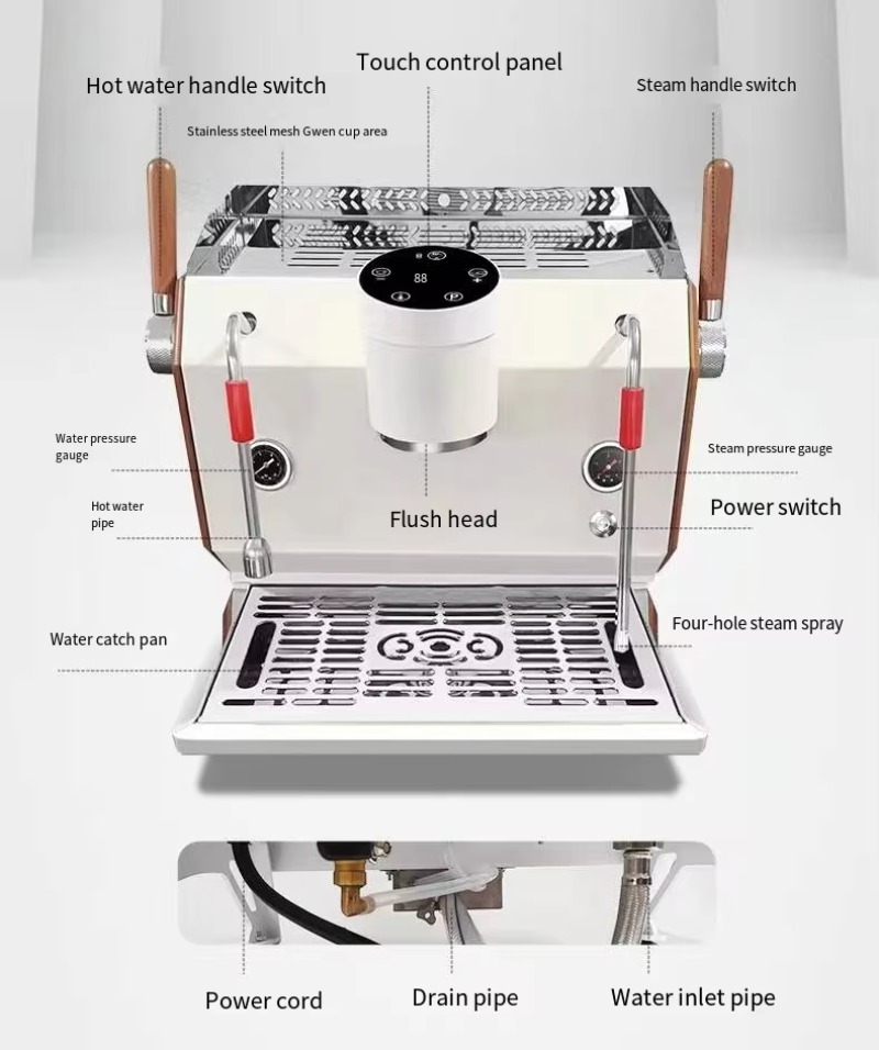 Máquina de Espresso Semiautomá - Commercial Espresso Machine 2 Group reseña y precio